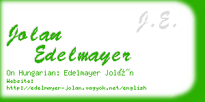 jolan edelmayer business card